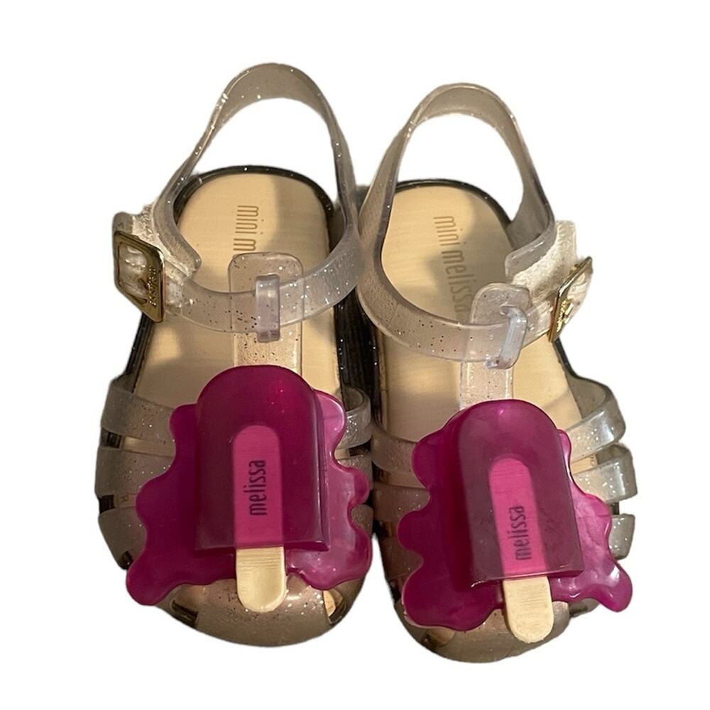 Kids Mini Melissa Glitter Popsicle Sandals